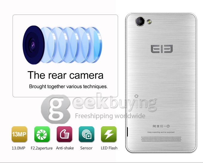 Elephone P6i MTK6582 Quad core 1.3GHz 5 Inch Android 4.4 OS Smartphone 1GB RAM 4GB ROM 13.0MP IPS QHD 3G GPS OTG Black