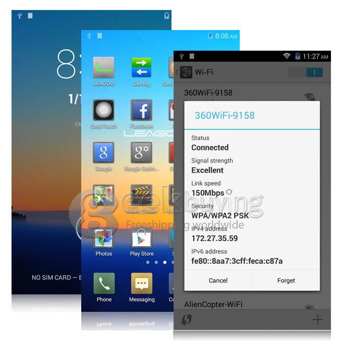 Leagoo Lead 3 MTK6582 Quad Core 1.3GHz 4.5 Inch Android 4.4.2 OS Smartphone 512MB RAM 4GB ROM 5.0MP 3G/GPS Red