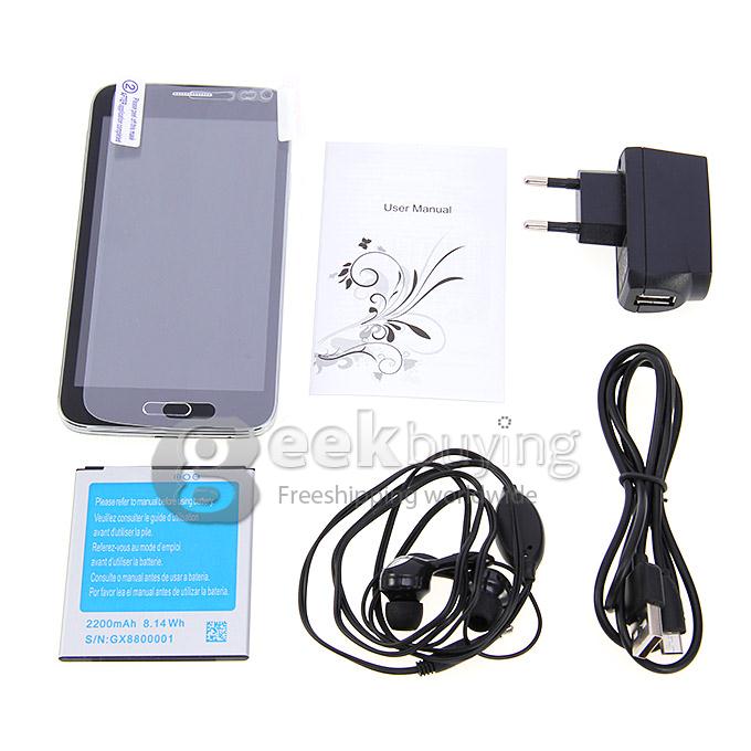 JIAKE G9006W 5.0Inch Capacitor Touch Screen MTK6572 Dual Core 1.2GHz 256MB+2GB 2.0MP+0.3MP Android 4.2 OS 3G/GPS with Protective Film - Black