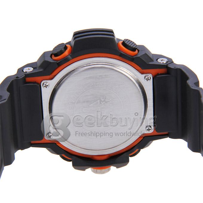 ALIKE AK1410 Waterproof Multi Function Quartz Analog & Digital Sport Wrist Watch Timepiece for Men - Orange