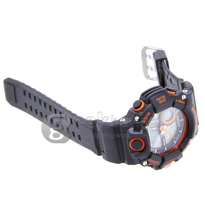 ALIKE AK1410 Waterproof Multi Function Quartz Analog & Digital Sport Wrist Watch Timepiece for Men - Orange