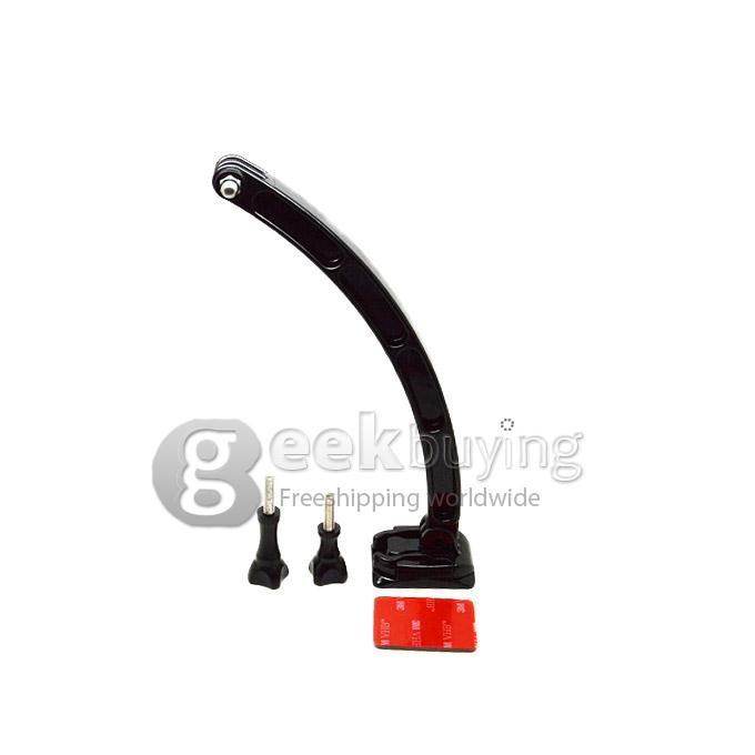 6 in 1 Helmet Camera Extension Kit Arm Buckle Curved Mount Holder 3M Adhesive Pad Set for GoPro HD Hero 1 2 3 4