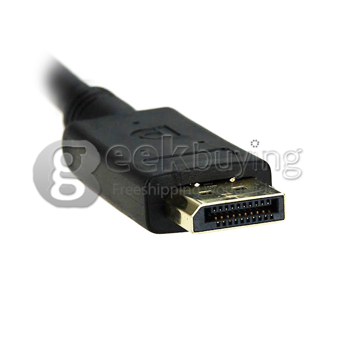 1.8M DisplayPort DP Male to DVI Male Converter Adapter Cable Support 1080P - Black