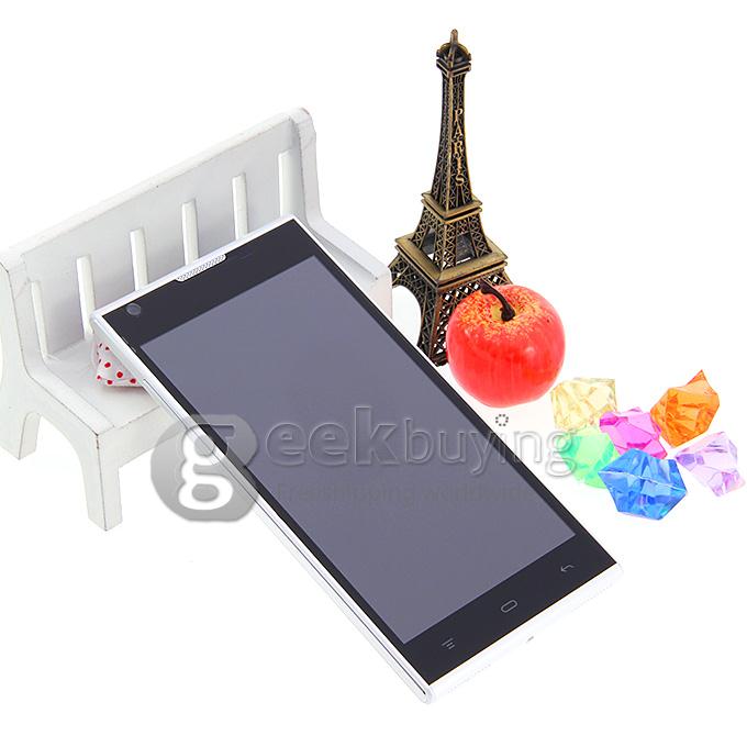 CUBOT P7 5.0 Inch IPS Touch Screen MTK6582 Quad Core 1.3GHz Android 4.2.2 3G Smart Phone 512MB + 4GB 8MP WiFi OTG GPS - White