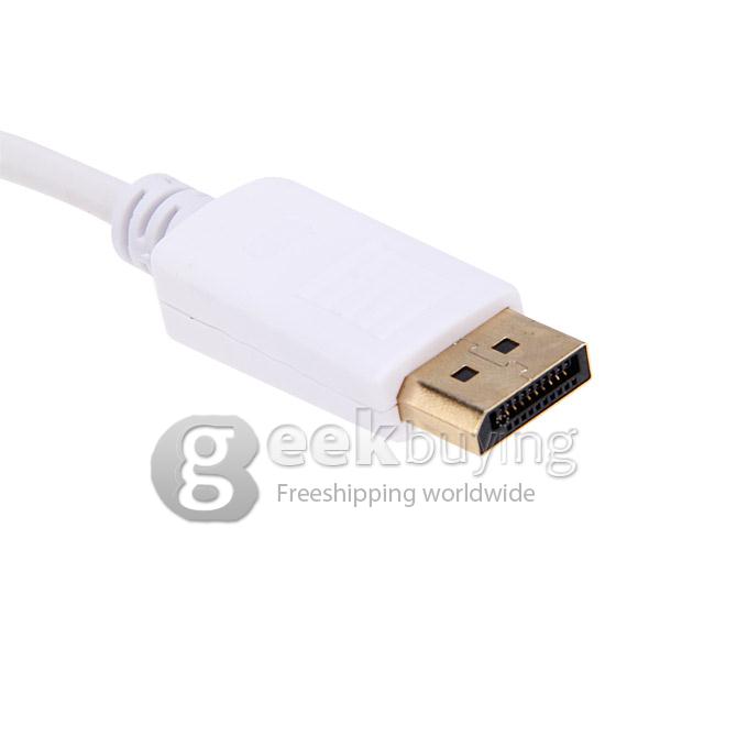 Standard DisplayPort DP Male to VGA Female Adapter Cable - White
