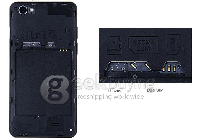 Elephone P6i MTK6582 Quad core 1.3GHz 5 Inch Android 4.4 OS Smartphone 1GB RAM 4GB ROM 13.0MP IPS QHD 3G GPS OTG Black