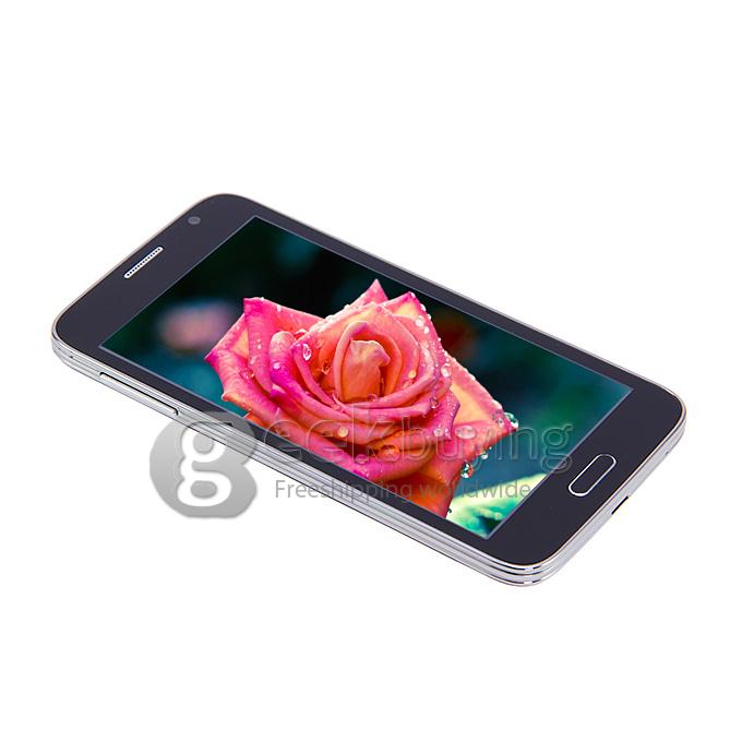 JIAKE G9006W 5.0Inch Capacitor Touch Screen MTK6572 Dual Core 1.2GHz 256MB+2GB 2.0MP+0.3MP Android 4.2 OS 3G/GPS with Protective Film - Black