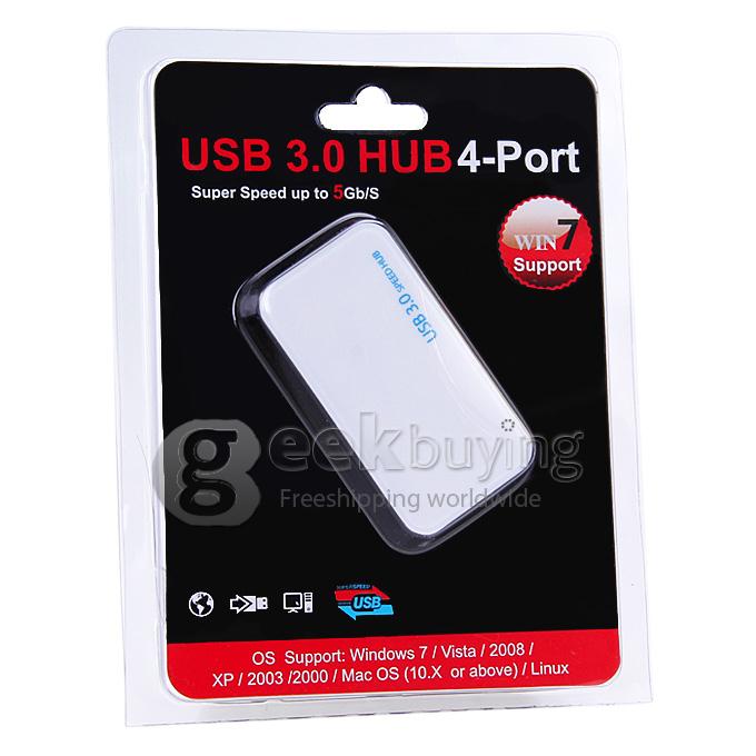Super Speed 5Gbps 4 Ports USB 3.0 HUB for Laptop Desktop PC