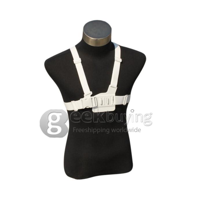 Adjustable Strap Elastic Chest Belt for Gopro Hero 1 / 2 / 3 / 3+ / SJ4000 - White