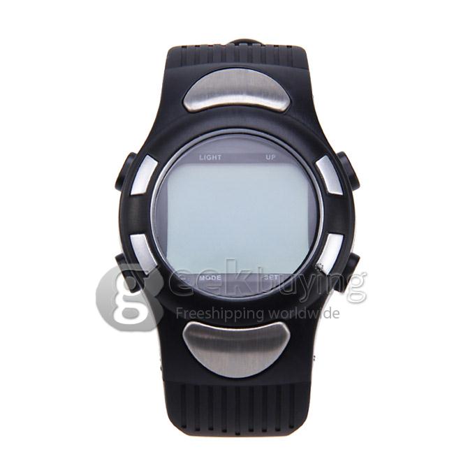 Unisex Strapless Heart Rate Monitor with Pedometer Sport Watch Multifunctions Wrist Watch Timepiece - Silver