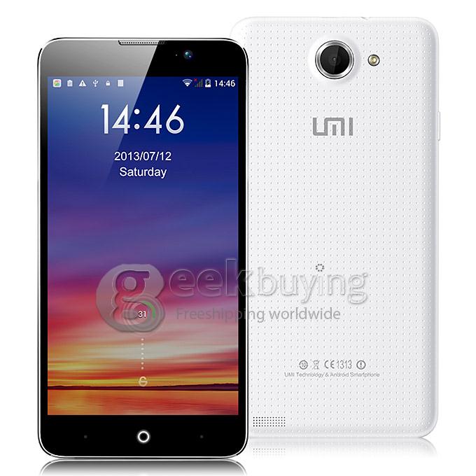 UMI C1 MTK6582 Quad Core 1.3GHz 5.5 Inch Android 4.4.2 OS Smartphone 1GB RAM 16GB ROM 13.0MP 3G/GPS White