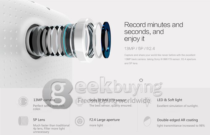 UMI C1 MTK6582 Quad Core 1.3GHz 5.5 Inch Android 4.4.2 OS Smartphone 1GB RAM 16GB ROM 13.0MP 3G/GPS White