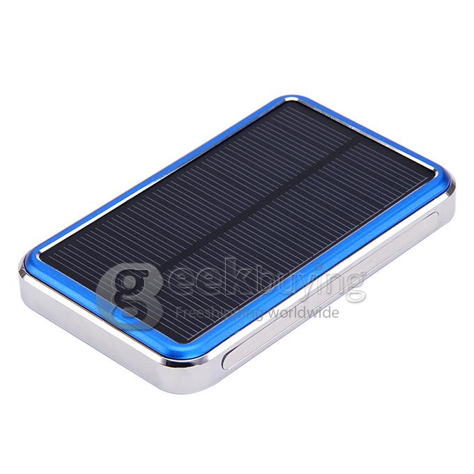 New Portable Panel Solar Charger 16800mAh USB Port Mobile Power Bank for iPhone/Samsung Galaxy - Blue