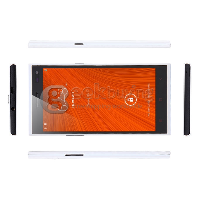 Star C1000 MTK6582 Quad Core 1.3GHz 5.5 Inch Android 4.4 OS Smartphone 1GB RAM 8GB ROM 13.0MP 3G GPS OTG Fingerprint Leather Case White