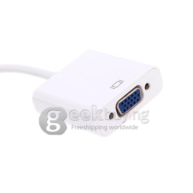 Standard DisplayPort DP Male to VGA Female Adapter Cable - White