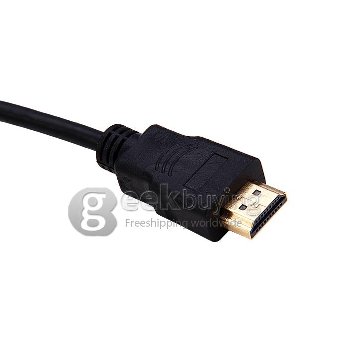 1080p HDMI Male to VGA Female HDMI to VGA Video Converter Adapter Cable - Black