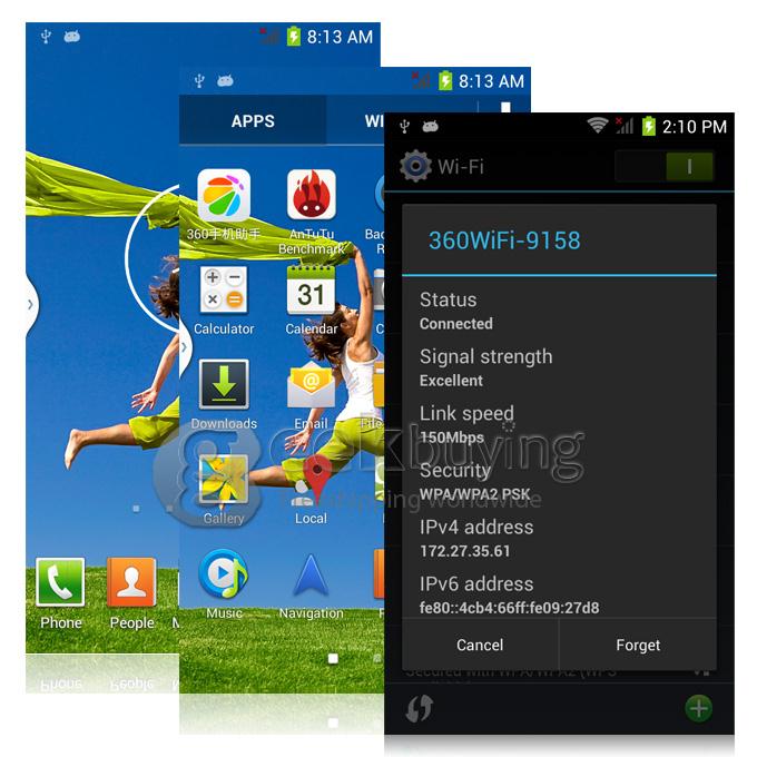 W800 MTK6582 Quad core 1.3GHz 4.5 Inch Android 4.2 OS Smartphone 1GB RAM 4GB ROM 8.0MP 3G GPS with Leather Case White