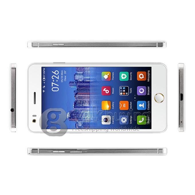 Elephone P6i MTK6582 Quad core 1.3GHz 5 Inch Android 4.4 OS Smartphone 1GB RAM 4GB ROM 13.0MP IPS QHD 3G GPS OTG White