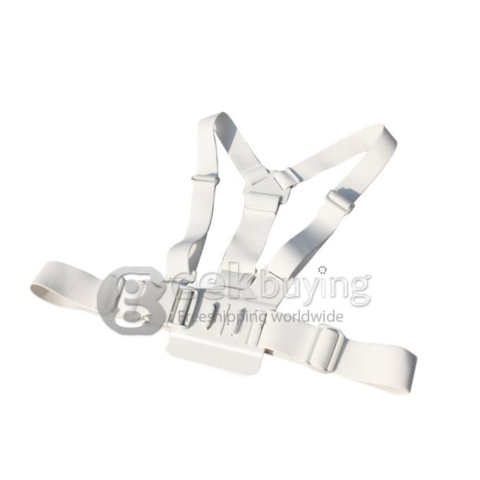 Adjustable Strap Elastic Chest Belt for Gopro Hero 1 / 2 / 3 / 3+ / SJ4000 - White