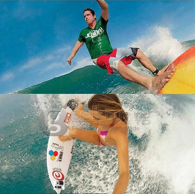 8 in 1 Surfboard Surfing Fasten Mount Kit Tethers FCS & Rubber Locking Plug for Gopro Hero 3+/3/2/1 SJ4000 KeeCoo Camera