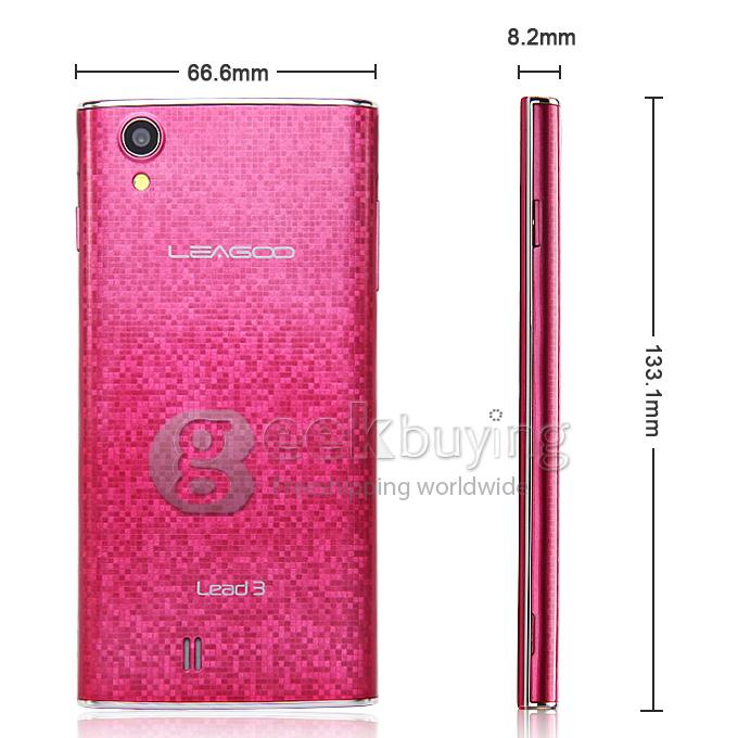 Leagoo Lead 3 MTK6582 Quad Core 1.3GHz 4.5 Inch Android 4.4.2 OS Smartphone 512MB RAM 4GB ROM 5.0MP 3G/GPS Red