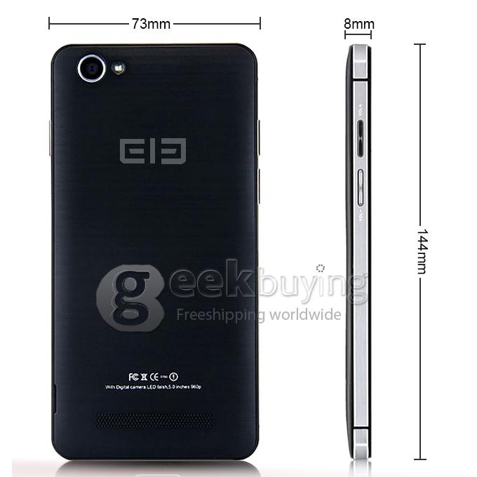 Elephone P6i MTK6582 Quad core 1.3GHz 5 Inch Android 4.4 OS Smartphone 1GB RAM 4GB ROM 13.0MP IPS QHD 3G GPS OTG Black