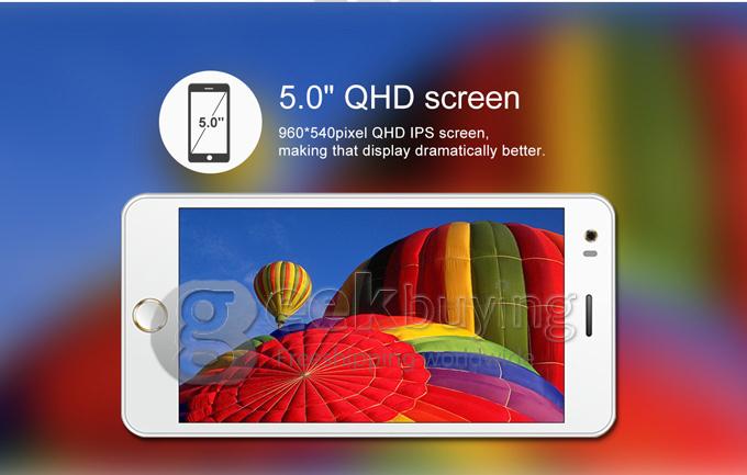 Elephone P6i MTK6582 Quad core 1.3GHz 5 Inch Android 4.4 OS Smartphone 1GB RAM 4GB ROM 13.0MP IPS QHD 3G GPS OTG Black