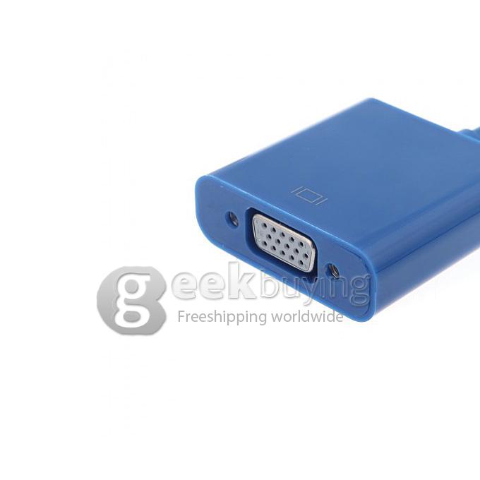 USB 3.0 to VGA Multi-display Graphic Converter Adapter Cable 1920x1080 HD for Windows 7/8 with Driver CD - Blue