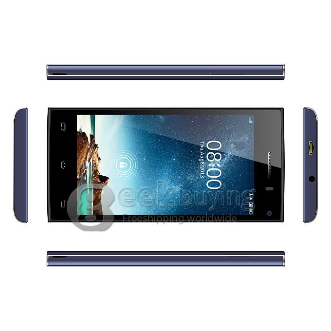 Leagoo Lead 3 MTK6582 Quad core 1.3GHz 4.5Inch QHD IPS Screen Cell Phone 512MB+4GB 5.0MP+2.0MP Android4.4.2 OS 3G/GPS - Blue