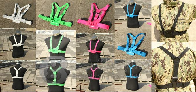 Adjustable Strap Elastic Chest Belt for Gopro Hero 1 / 2 / 3 / 3+ / SJ4000 - White
