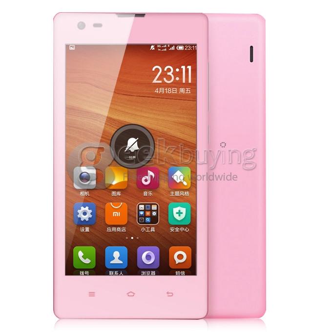 Xiaomi Redmi 1S 4.7Inch Qualcomm Quad core Smartphone MIUI V5 OS IPS HD Screen 1GB RAM 8GB ROM 8.0MP Camera MIUI OTG Gyroscope - Pink