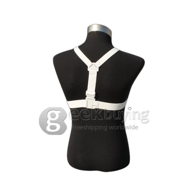Adjustable Strap Elastic Chest Belt for Gopro Hero 1 / 2 / 3 / 3+ / SJ4000 - White
