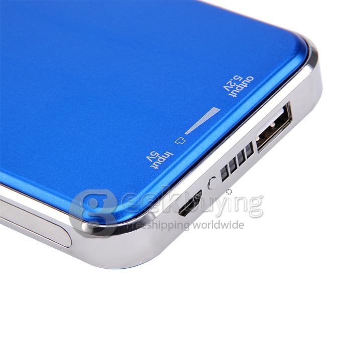 New Portable Panel Solar Charger 16800mAh USB Port Mobile Power Bank for iPhone/Samsung Galaxy - Blue