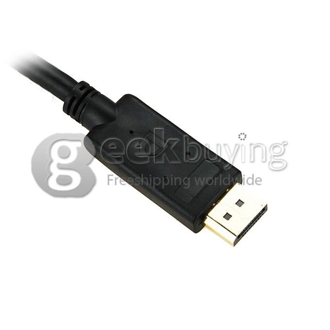 1.8M DisplayPort DP Male to DVI Male Converter Adapter Cable Support 1080P - Black