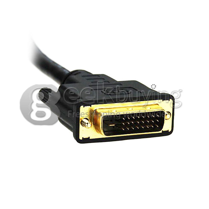 1.8M DisplayPort DP Male to DVI Male Converter Adapter Cable Support 1080P - Black