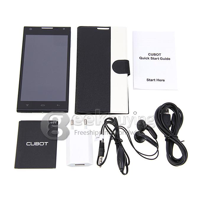 CUBOT P7 5.0 Inch IPS Touch Screen MTK6582 Quad Core 1.3GHz Android 4.2.2 3G Smart Phone 512MB + 4GB 8MP WiFi OTG GPS - White