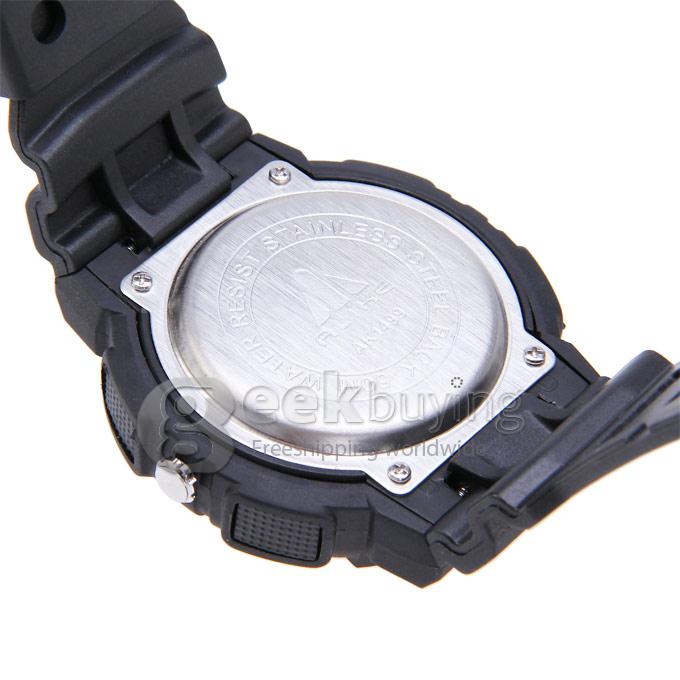 ALIKE Waterproof Shock Resistant Digital & Analog Quartz Sport Wrist Watch Timepiece for Men - Silver