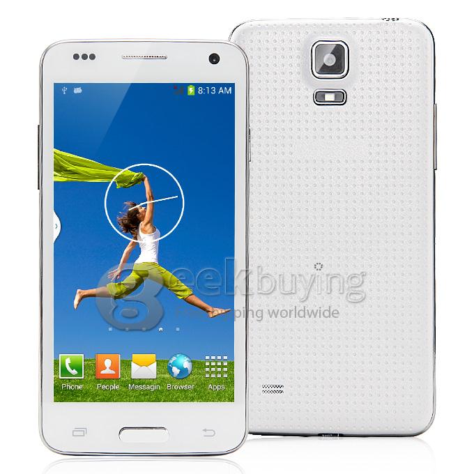W800 MTK6582 Quad core 1.3GHz 4.5 Inch Android 4.2 OS Smartphone 1GB RAM 4GB ROM 8.0MP 3G GPS with Leather Case White