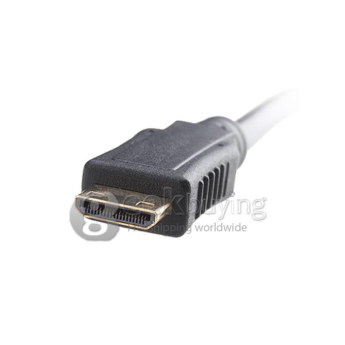 Mini HDMI Male to VGA Female Video Converter Adapter Cable HD Support 1080P - Black