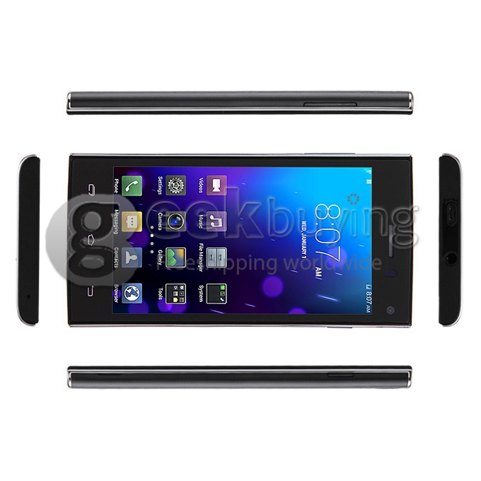Leagoo Lead 3 MTK6582 Quad core 1.3GHz 4.5Inch QHD IPS Screen Cell Phone 512MB+4GB 5.0MP+2.0MP Android4.4.2 OS 3G/GPS - Black