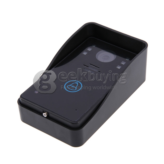 3.5' TFT Display 2.4GHz Wireless 1V2 Doorbell Intercom System (Calls, Intercom, Unlock, Monitor, Night Vision) - Black