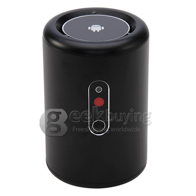 X88 Cylinder RK3188 Quad Core 1.6GHz Android 4.4 Mini TV BOX HDMI HDD Player 2G/8G Bluetooth OTG Built-in MIC 3.0MP Camera Miracast DLNA - Black