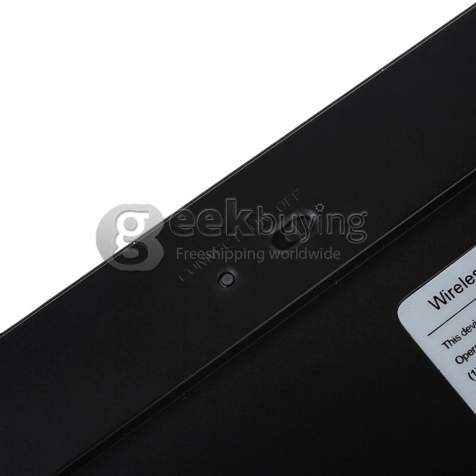 7 inch Aluminum Rechargeable Bluetooth Wireless Mini Slim Keyboard For Android Tablet PC Black