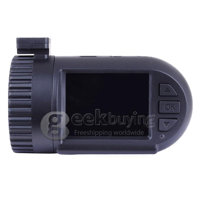 Mini 0801 Ambarella Box Car DVR with A2S60 OV2710 1080P GPS 1.5 Inch Screen 135 Degree Lens Angle - Black