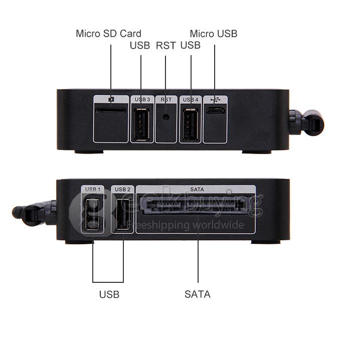 EWEAT EW802 Amlogic S802 Quad Core 2.0GHz Android 4.4 UHD 4K Mini TV BOX HDMI HDD Player 2G/16G 2.4G/5.8G Dual WIFI Antenna Bluetooth SATA