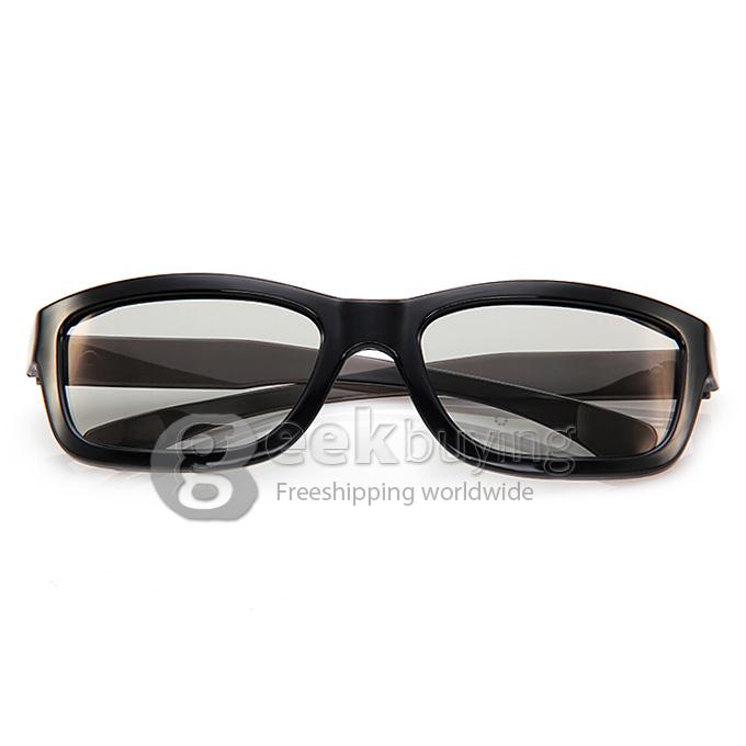 A73 Stylish Non-Flash Circularly Polarized 3D 3 Dimensional Glasses - Black
