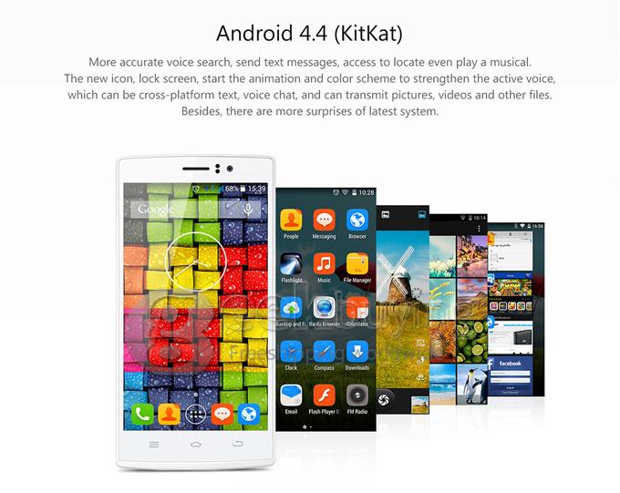 THL L969 MTK6582+6290 Dual Platform 1.3GHz 5Inch Android 4.4 Smartphone 1GB RAM 8GB ROM FDD-LTE 4G IPS FWVGA Screen 5.0MP - Black