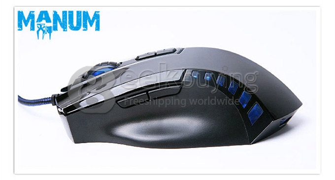 AULA MANUM Wired USB 2000 DPI 7D Gaming Mouse with 7 Colors Breath Light