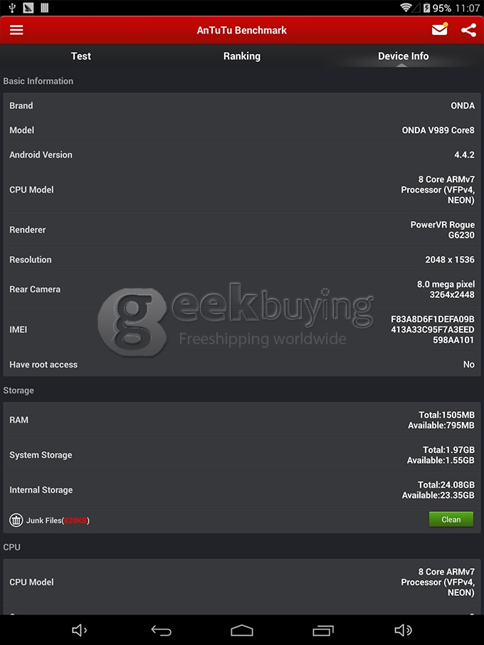 Onda V989 Allwinner A80T Octa Core 2.0GHz 9.7 Inch 2048*1536 Retina Capacitive Touch Screen Tablet PC Android 4.4.2 OS 2G/32G 128GB Extend Game Tablet
