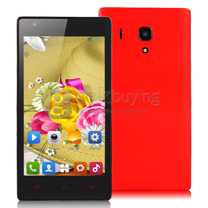 HTM M1 MTK6572 Dual Core 1.3GHz 4.7 Inch Android 4.2 OS Smartphone 512MB RAM 4G ROM 3G/GPS with Free leather Case - Red